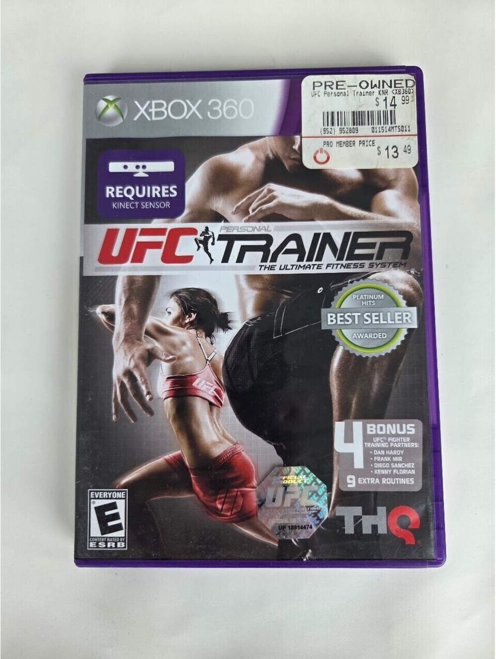 UFC Personal Trainer Xbox 360 Kinect Game 2011 THQ MMA Fitness Workout Gym